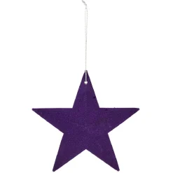 Suspension de Noël Étoile effet floqué