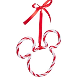 Suspension Disney forme tête Mickey rouge et blanc 12xH10cm