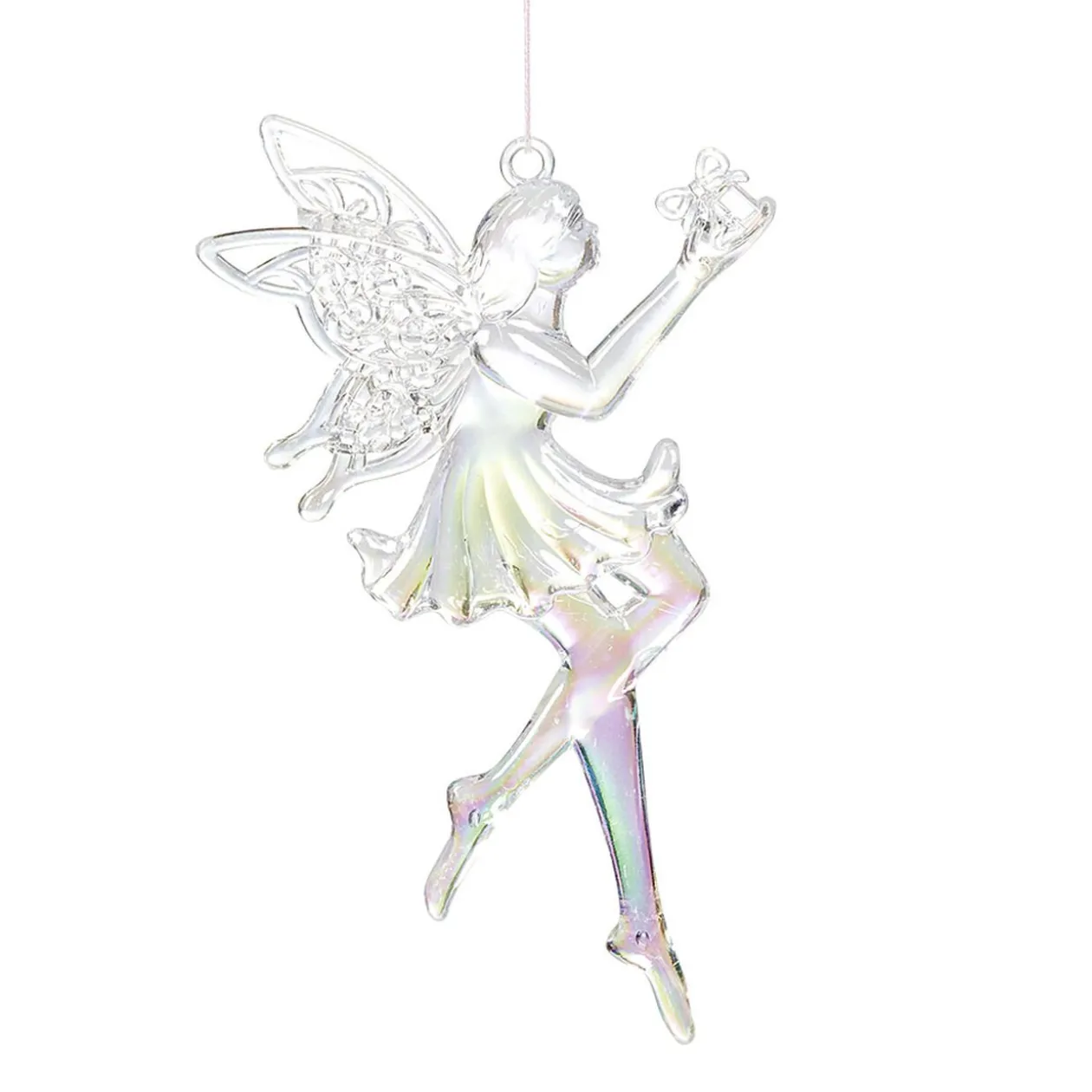 Suspension Fée en acrylique iridescent