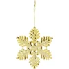 Suspension flocon brillant doré ou argenté
