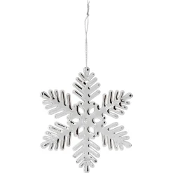 Suspension flocon brillant doré ou argenté