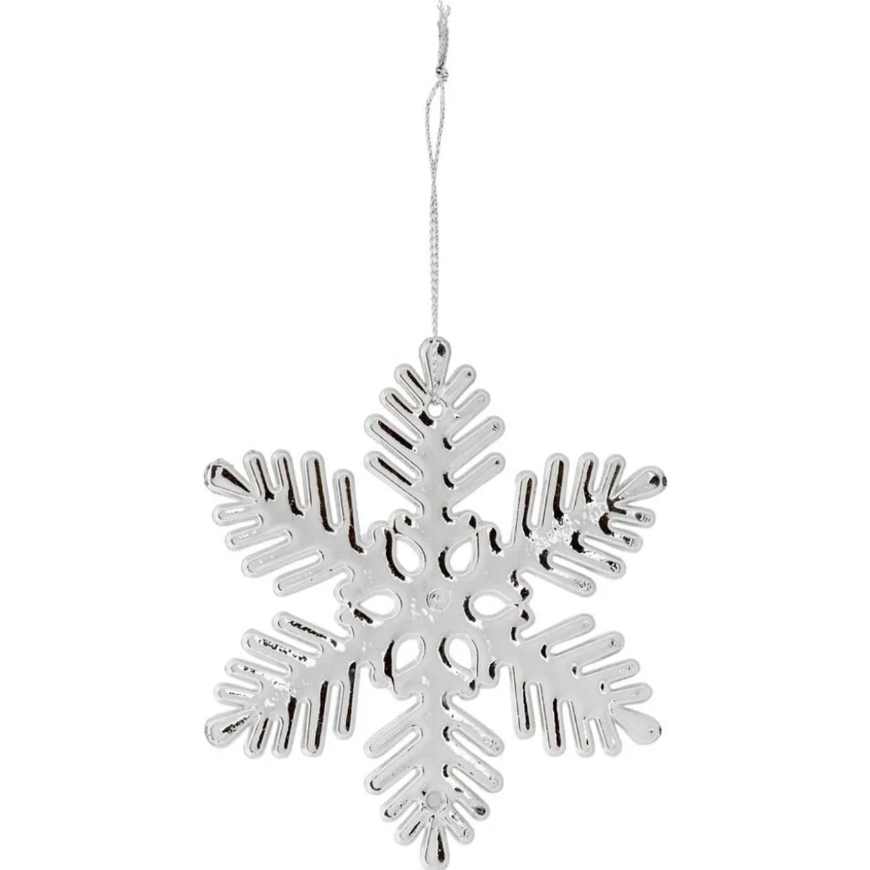 Suspension flocon brillant doré ou argenté