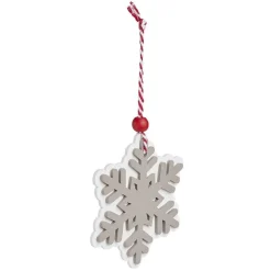 Suspension flocon en bois L14x8cm