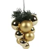 Suspension grappe boule de Noël dorée