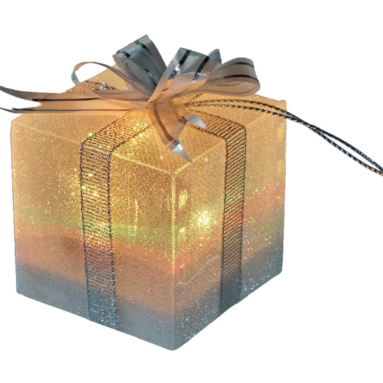 Suspension lumineuse forme cadeau 1 led multicolore