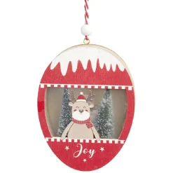 Suspension lumineuse Noël en bois