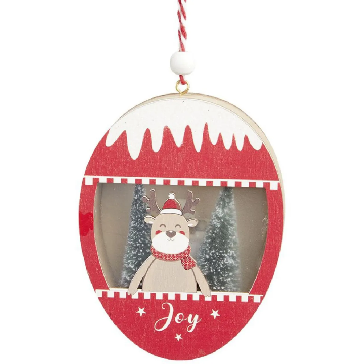 Suspension lumineuse Noël en bois