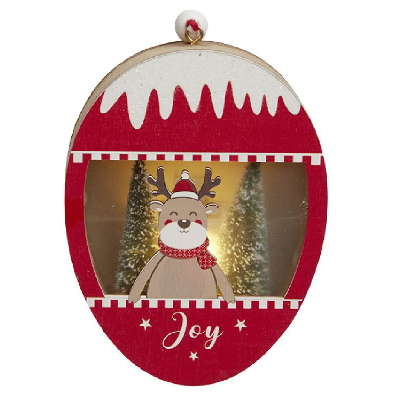 Suspension lumineuse Noël en bois