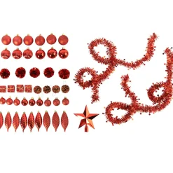 Suspension Noël rouge argenté x100