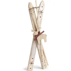 Suspension Paire de skis décoration Noël vintage