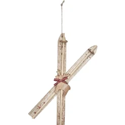 Suspension Paire de skis décoration Noël vintage