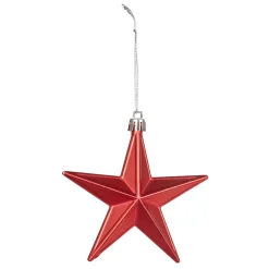 Suspension Étoile de Noël Rouge x6