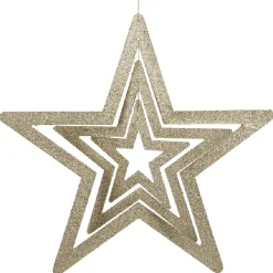 Suspension étoile dorée encastrée XXL