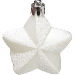 Suspensions de Noël plastique blanc