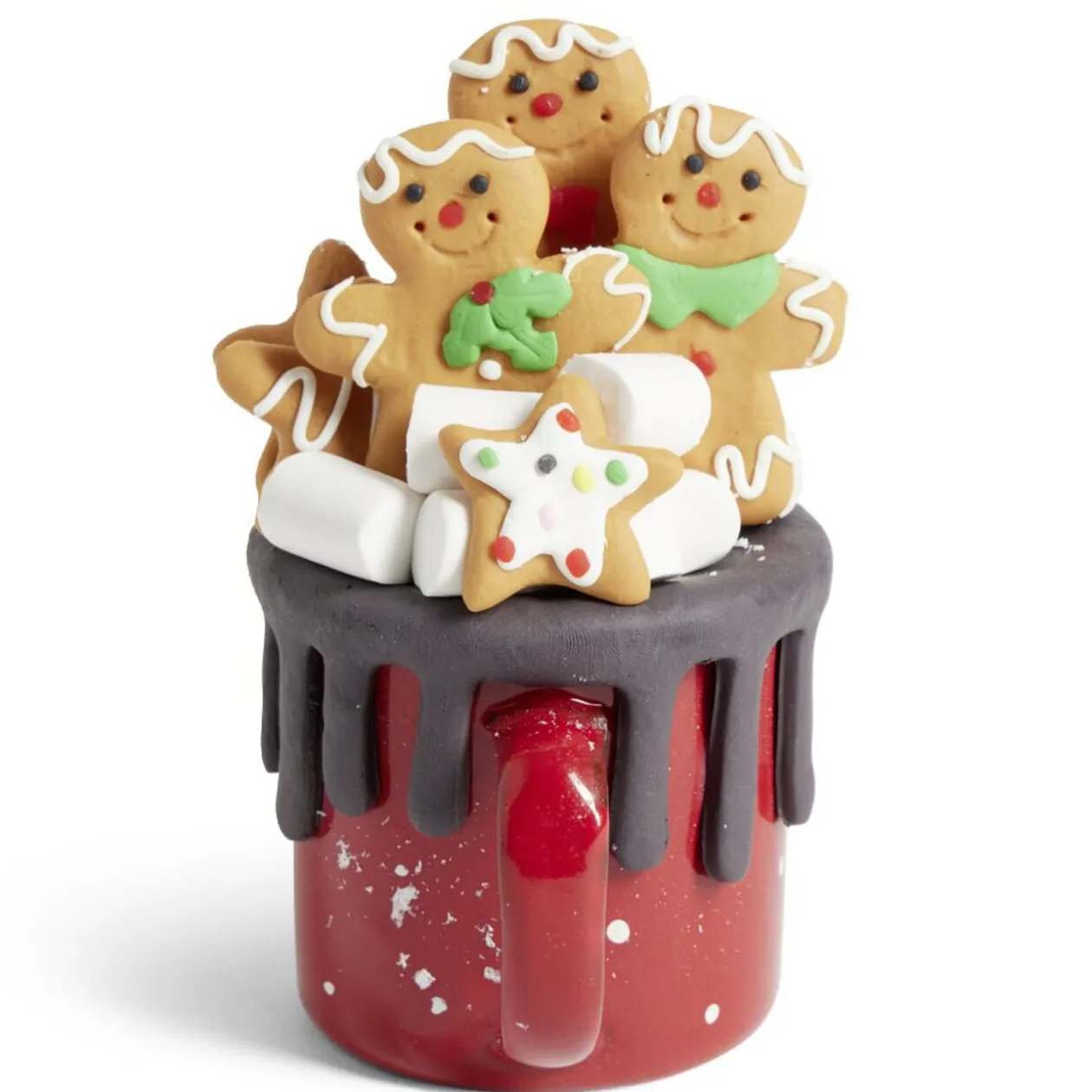 Tasse décoration sucre d'orge métal et argile H12,5cm