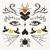 Tatouage éphémère visage enfant Halloween