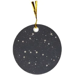 Étiquette cadeau Noël dorée x6