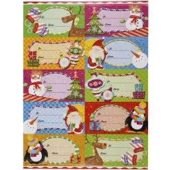 Étiquette pailletée papier cadeau x10