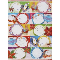 Étiquette pailletée papier cadeau x10