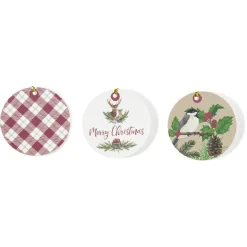 Étiquette pour Paquet cadeau enfant motifs Boule de Noël x6