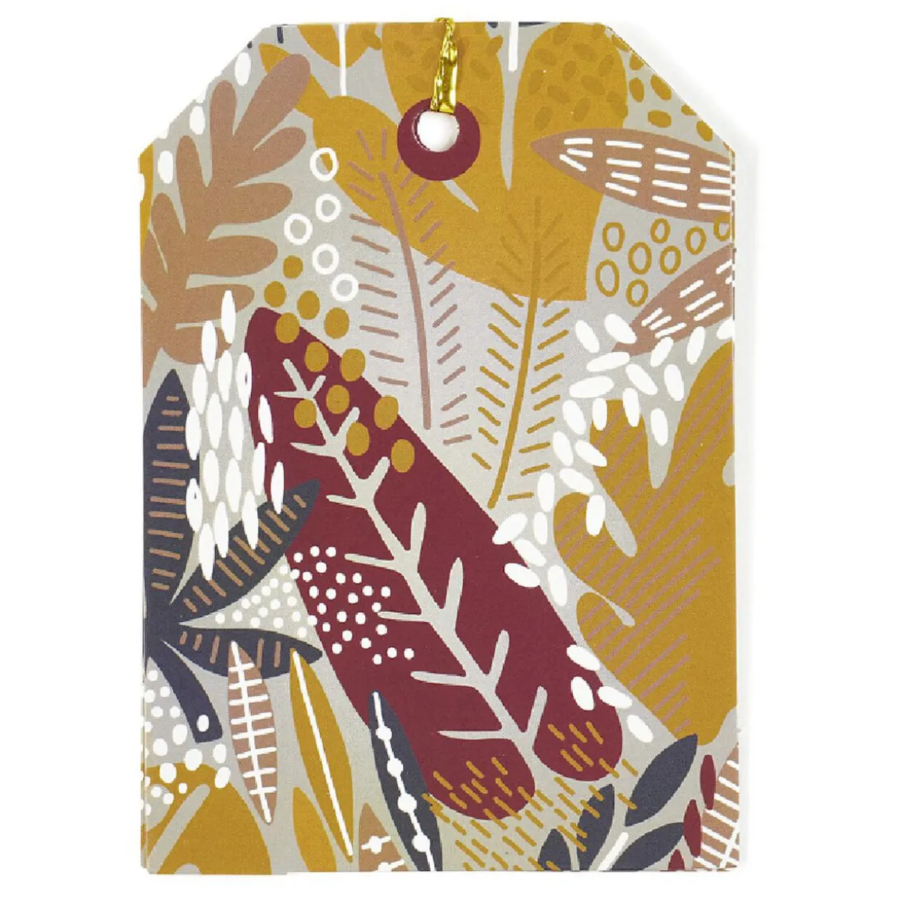 Étiquette pour paquet cadeau Noël Hiver Nature x6