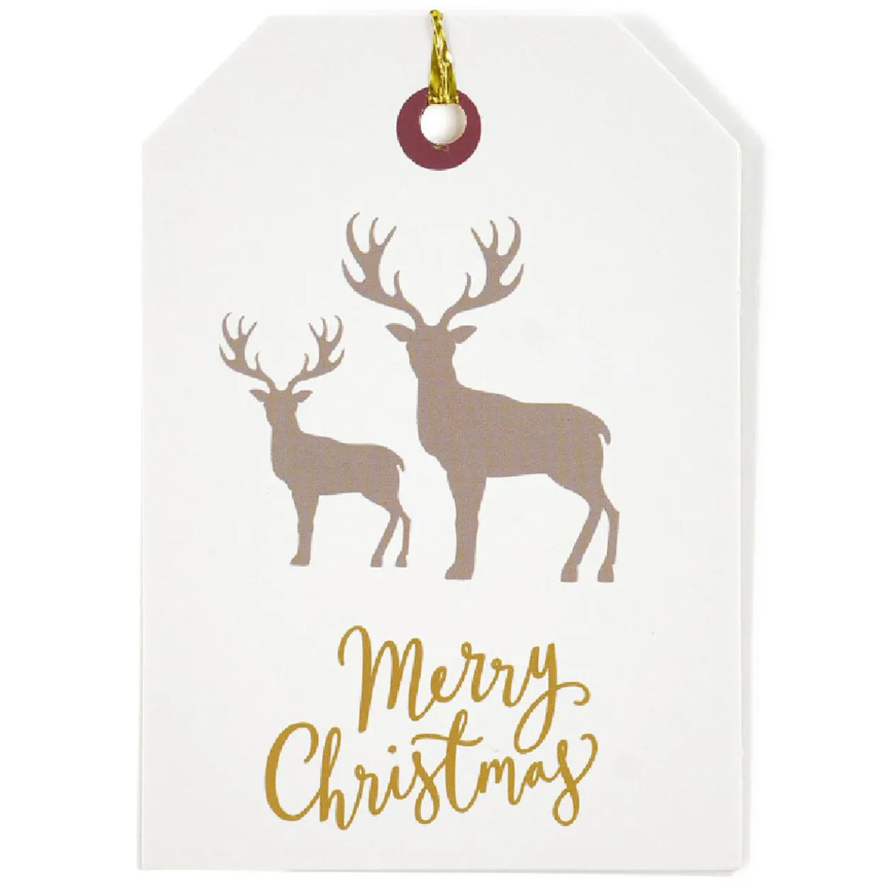 Étiquette pour paquet cadeau Noël Hiver Nature x6