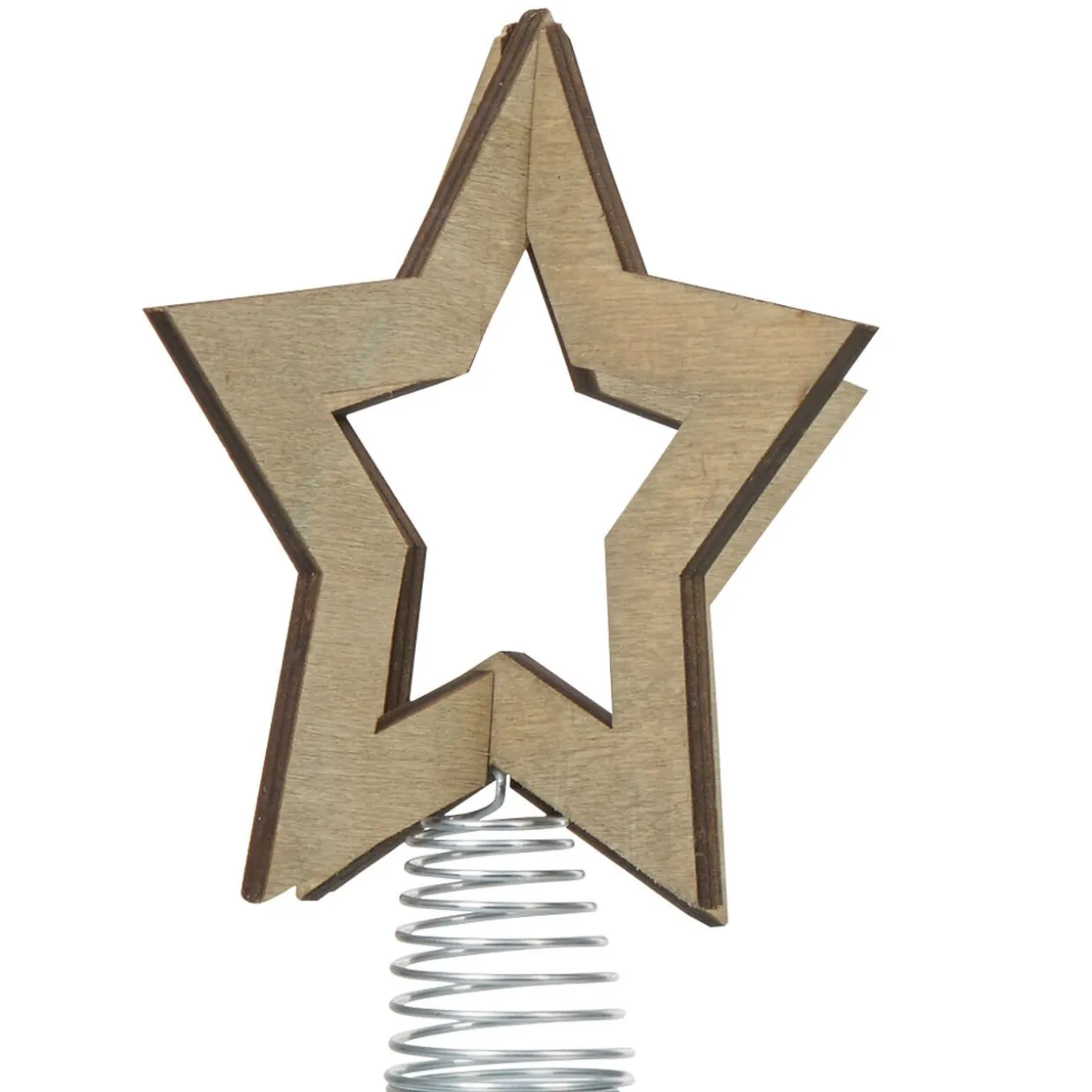 Étoile cimier tête de sapin Noël 3D bois