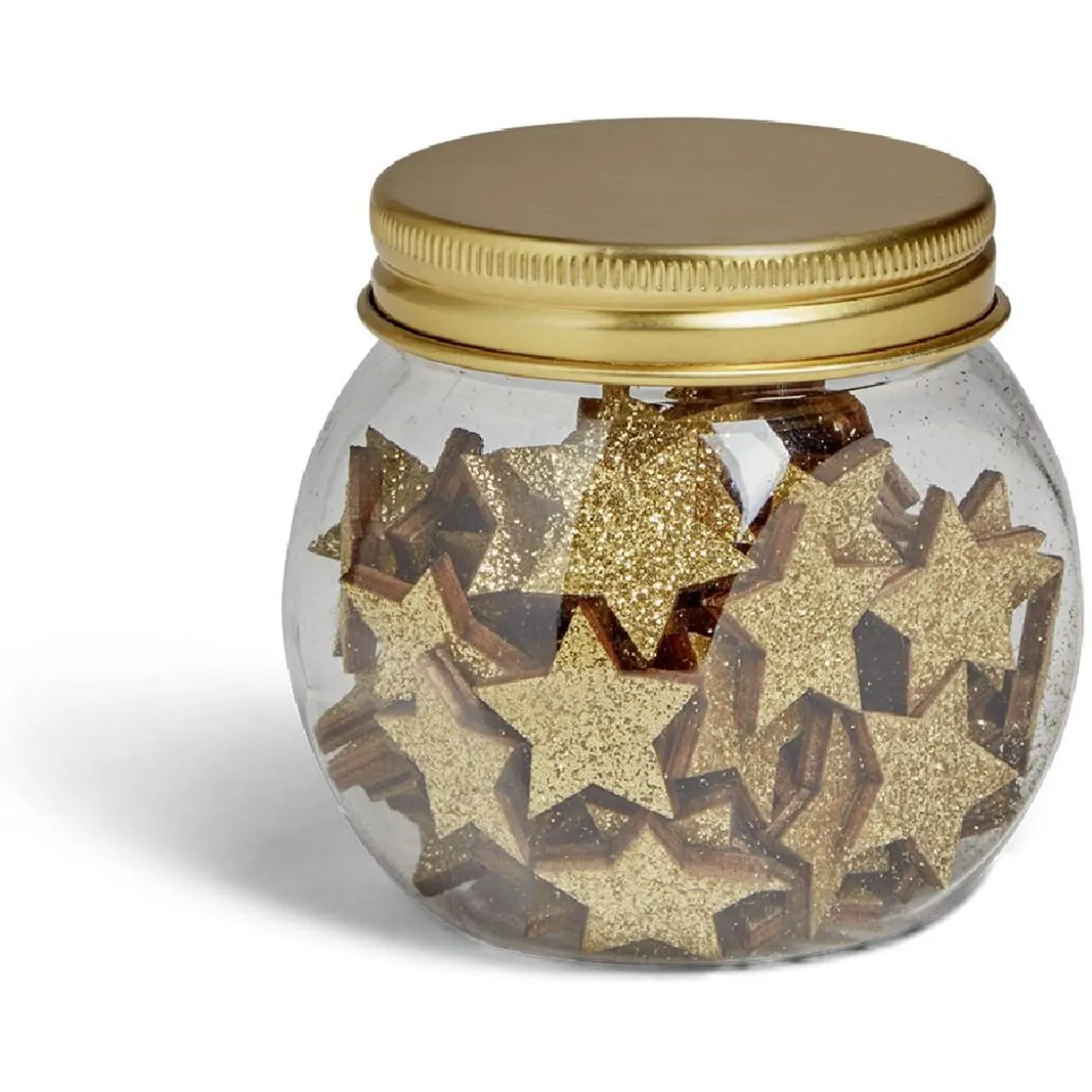 Étoile décoration de table bois pailleté doré ou argenté x80 - 2 modèles