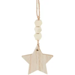 Étoile de Noël à suspendre naturelle