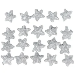 Étoile de Noël en mousse argentée à parsemer