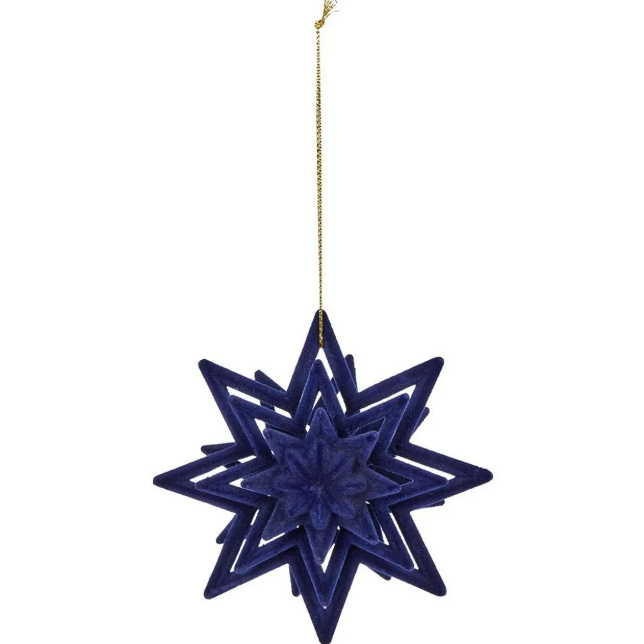 Étoile de Noël finition relief en velours