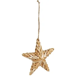 Étoile en paille à suspendre 10x10cm