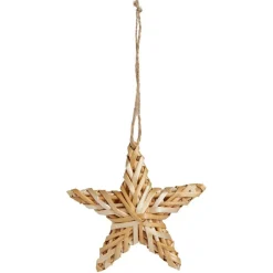 Étoile en paille à suspendre 10x10cm