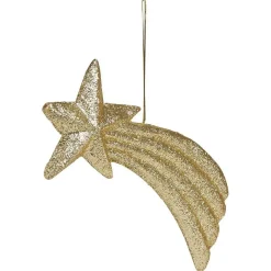 Étoile filante à suspendre doré pailleté