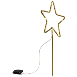 Étoile lumineuse à planter 12LED blanc chaud H25cm
