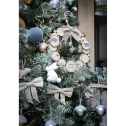 Étoile lumineuse à planter 12LED blanc chaud H25cm