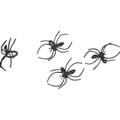 Toile noire avec 4 araignées