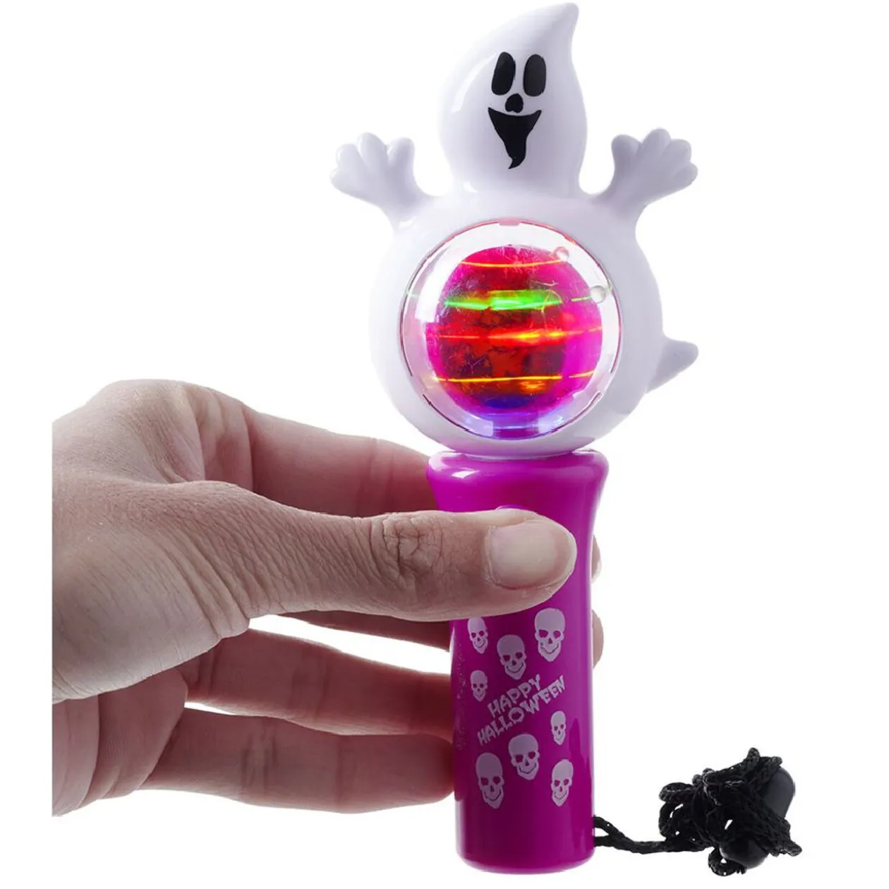 Torche tournoyante Halloween noir orange ou rose