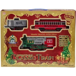 Train de Noël lumineux musical et animé sur rails - Village de Noël