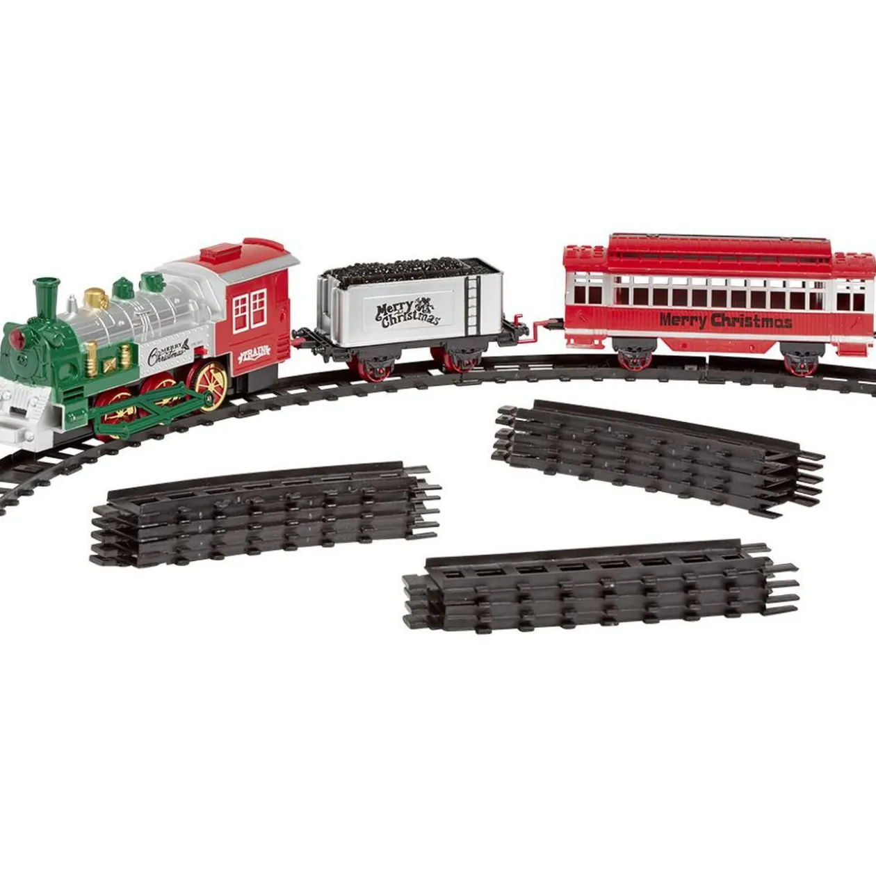 Train de Noël lumineux musical et animé sur rails - Village de Noël