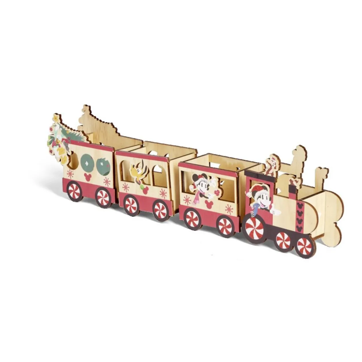Train Disney Mickey en bois L38cm