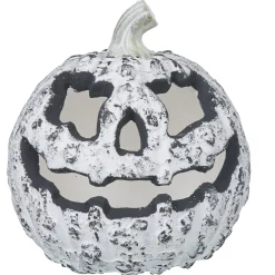 Tête de citrouille lumineuse en cendre