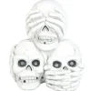 Tête de mort x 3 lumineux et sonore décoration Halloween