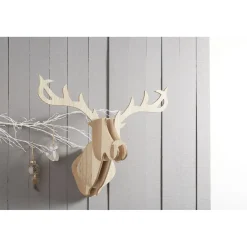 Tête de renne bois à fixer