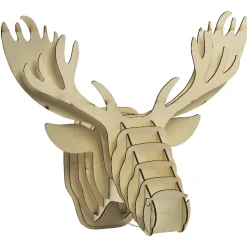 Tête de renne en bois lumineux 20 Led Blanc chaud