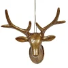 Tête de Renne marron craquelé à suspendre