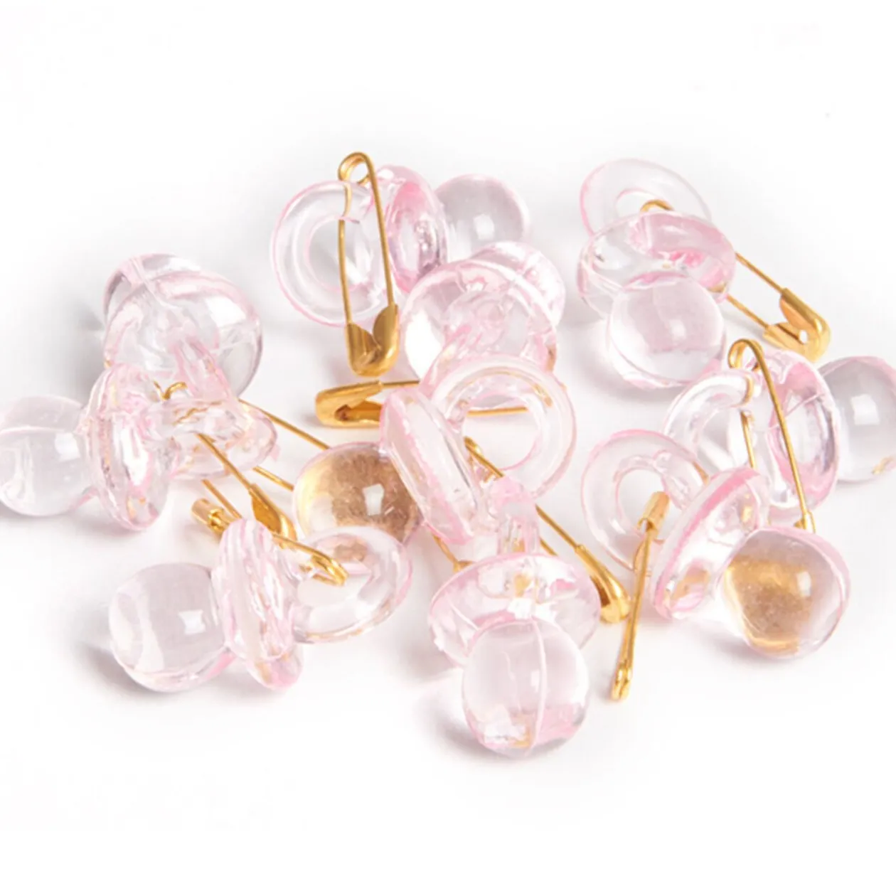 Tétine à épingler rose x10