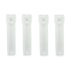 Tube à essai avec bouchon transparent x4