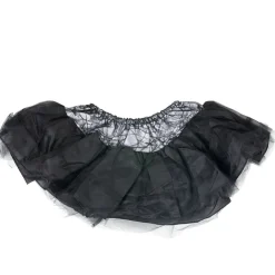 Tutu noir ceinture argentée Halloween femme