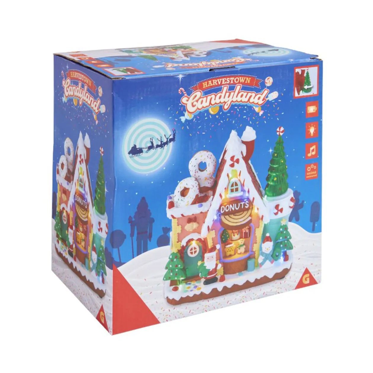 Usine à donuts animée lumineuse et musicale 22x13xH21,5cm